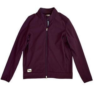 Tracksmith Men’s Maroon Burgundy Double Zip Jacket
